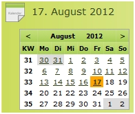 Premium-LogIn - Kalender